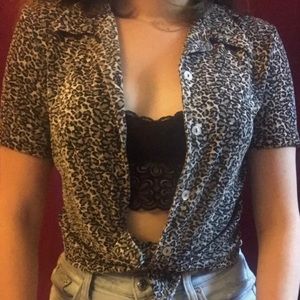 Leopard Button up